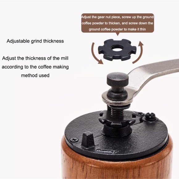 AKIRAKOKI Manual Coffee Grinder Wooden Cast Iron Burr - Picture 11 of 16